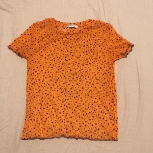 Zara Transparent Mesh Sheer Tops T-shirt